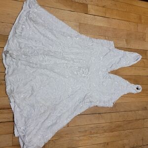 Elegant White Floral Lace Dress